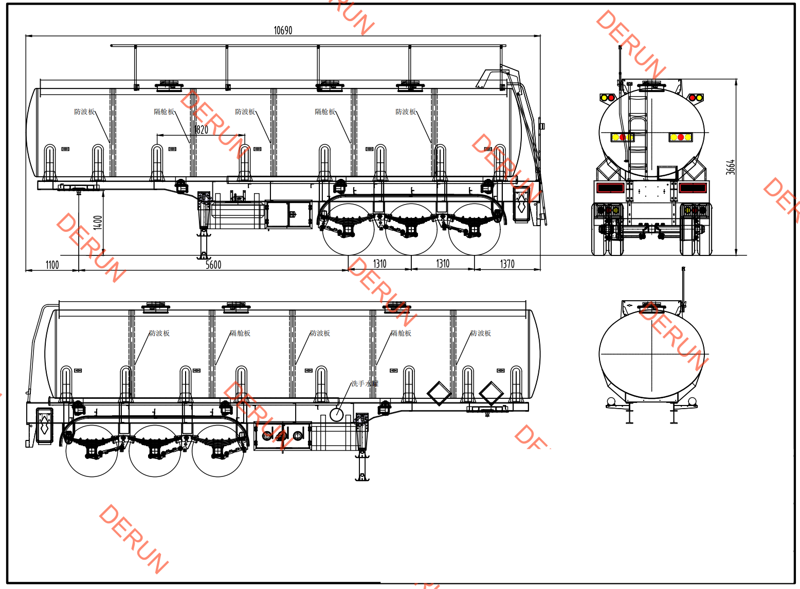 Disegno di 30 cbm semi di vasca olio