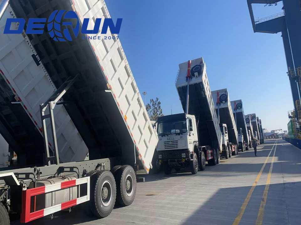 Gli autocarri con cassone ribaltabile Sinotruk Howo 10 sono già arrivati ​​al porto e pronti a partire