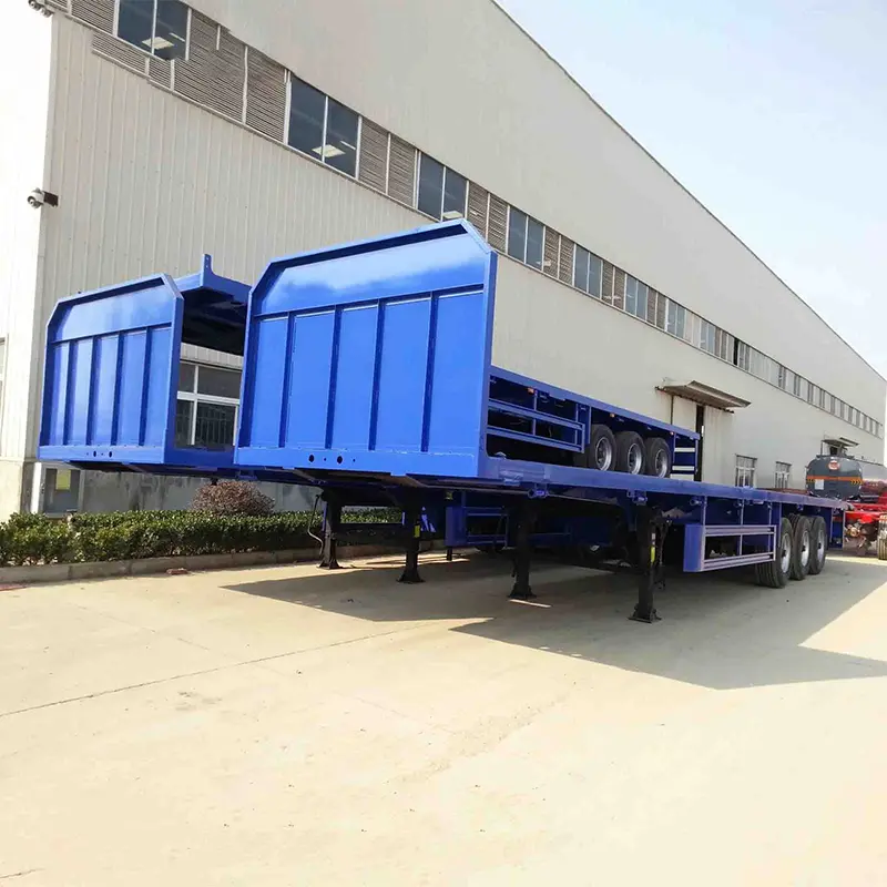 Derun SEMI TRAILER FATBED con tabellone frontale